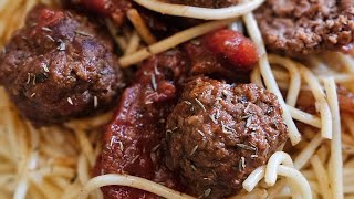 Easy Homemade Spaghetti amp Meatballs [upl. by Bealle]