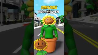 Cara membuat SUNFLOWER MAN di brookhaven Plants vs zombie shorts [upl. by Emmalee139]