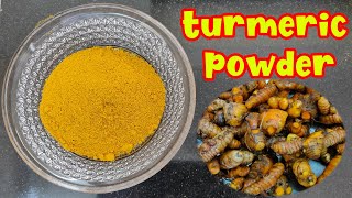 How to make Turmeric Powder  Make Turmeric Powder from Raw Turmeric Rhizomes  Haldi Powder [upl. by Edny]