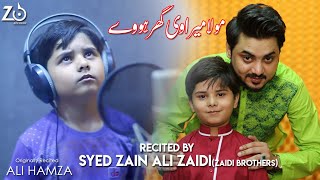 Qasida  Moula Mera Ve Ghar  Syed Zain Ali Zaidi  2017 [upl. by Tenner]