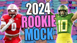 2 ROUNDS W LANDING SPOTS 2024 Dynasty Rookie Mock Draft  Dynasty Fantasy Football NFL Mock Draft [upl. by Analrahc]