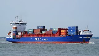 Feeder Containership ELAN arriving at port of felixstowe 14817 [upl. by Ssur]