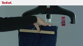 How To Steam Suit Trousers  Tefal Upright Garment Steamers [upl. by Atalayah]