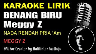 Benang Biru Karaoke Lirik Nada Rendah Cowok Pria [upl. by Ainig]