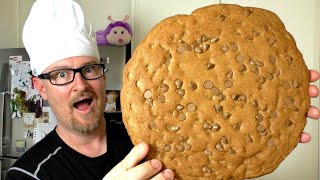 Giant Chocolate Chip Cookie Recipe Throwback Quickie [upl. by Notirb913]