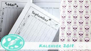 Kalender 2018  PDF zum ausdrucken Heft selber binden DIY [upl. by Neehcas102]