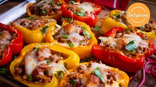 Delicious Homemade Stuffed Bell Pepper Recipe  Easy Stuffed Bell Pepper Recipe [upl. by Nahtnhoj337]