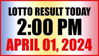 Lotto Result Today 2pm April 1 2024 Swertres Ez2 Pcso [upl. by Kosiur326]