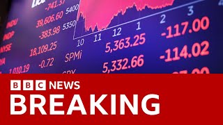 Global stock markets plunge over fears of US slowdown  BBC News [upl. by Irollam]