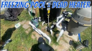 Jandy Heat Pump JE2500T Pool Heater Not Working amp Leaking Water [upl. by Alano]