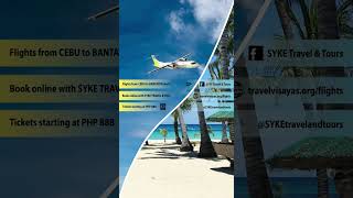 Flights Cebu to Bantayan and Bantayan to Cebu flightsbantayan bantayanisland syketravelandtours [upl. by Bramwell]