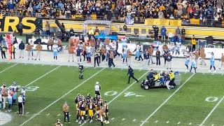 Treylon Burks injured vs Pittsburgh Steelers tennesseetitans nfl nflnews [upl. by Ardnasil436]