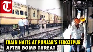 Bomb scare Ahmedabadbound Somnath Express halted at Punjab’s Ferozepur search under way [upl. by Etnaud]