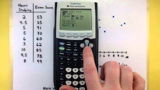 Statistics  Making a scatter plot using the Ti8384 calculator [upl. by Nroht202]