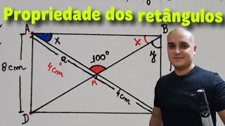 Quadriláteros 06 Propriedade dos retângulos [upl. by Ylra]