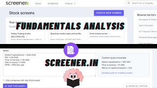 FIND BEST STOCKS EASILY ON SCREENER  FUNDAMENTAL ANALYSIS  FILTER TOP PERFORMING STOCKS EASILY [upl. by Lopes]