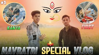 My First Vlog  Navratri Special 🥰  Kanyaon Ko Khana Khila Diya 🪔 1 [upl. by Ayekehs]