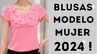 50 MODELOS DE BLUSEN PARA MUJER 2024  BLUSAS EN TENDENCIA  BLUSAS DE MODA [upl. by Ayahsal120]