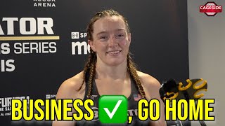 Aspen Ladd Recaps Victory In Paris Plans For PostFight  Bellator Paris [upl. by Eivad656]