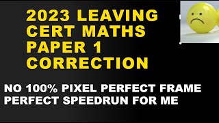 2023 Leaving Cert Ordinary Level Maths Paper 1 Question 8a 8b CORRECTED [upl. by Eigriv49]