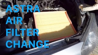 OpelVauxhall Astra H 14 Air Filter Change [upl. by Pasadis755]