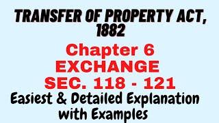 Section 118  121 Transfer of Property Act  Exchange  Judiciary [upl. by Bridwell891]