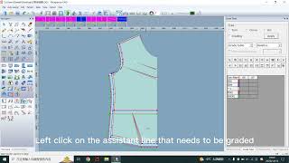 Richpeace Garment CAD V100Assist Curve Parallel Grading Tool [upl. by Greenfield]