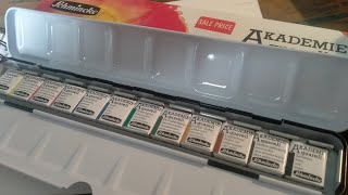 NEW Schmincke Akademie Aquarell set reveiw [upl. by Ttej735]