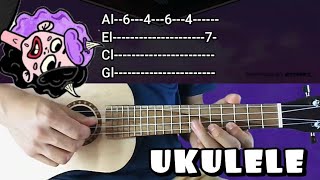 347aidan  Dancing in my room Ukulele Tutorial Tabs [upl. by Macnamara]