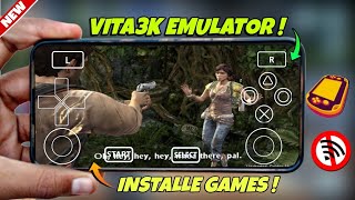 🔥 BIGGENER TOTURIAL HOW TO SETUP AND ADD GAMES IN VITA3K EMULATOR 😯 [upl. by Erena299]