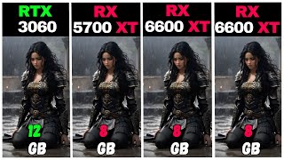 RTX 3060 VS RX 5700 XT VS RX 7600 VS RX 6600 XT  Comparing average fps In 16 Popular Games [upl. by Assilac]