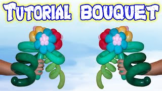 Palloncini modellabili Tutorial 25  Bouquet di fiori 1 versione Balloon Twisting  Globoflexia [upl. by Eellac78]