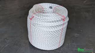 32mm White Polypropylene Rope 220m Coil Demo  BuyRope [upl. by Eleira280]