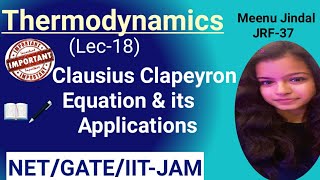 ClausiusClapeyron Equation amp its Applications  PYQs 💯 [upl. by Starks]