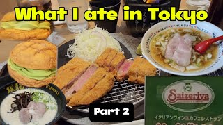 What I Ate in Tokyo 🇯🇵 Saizeriya viral Melonpan 1 Chicken AYCE Ramen Kamukura Katsu part 2 [upl. by Chet]