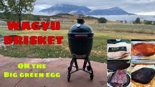 WAGYU BRISKET ON THE BIG GREEN EGG [upl. by Baily249]