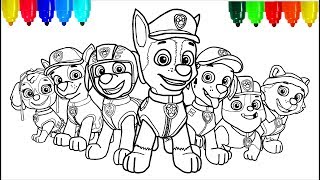 PAW PATROL  2 Coloring Pages  Colouring Pages for Kids with Colored Markers [upl. by Swehttam]