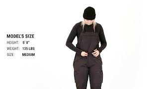 The North Face Womens Brigandine Bibs Snowboard Pants Fit Review  Tactics [upl. by Schilt]