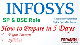 Infosys SP and DSE preparation  Infosys SP and DSE exam pattern  How to prepare for Infosys SP [upl. by Artekal576]