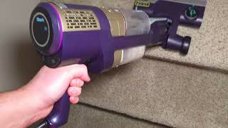 Shark Power Detect Corded Stick Vac Stair Cleaning Test [upl. by Ellerey]