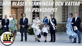 Här kämpar kungligheterna mot blåsten på prinsens dop [upl. by Arevle312]