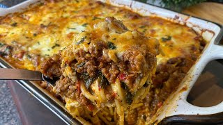 The BEST Cheesy BAKED SPAGHETTI RECIPE Make This TONIGHT [upl. by Fatima]