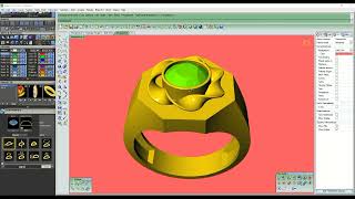 Making simple signet ring with Matrix9Men Ring3D ModelingJewelry CAD 07 [upl. by Nimzay]