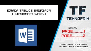 Izrada automatske tablice sadržaja u dokumentu Microsoft Worda [upl. by Casanova]