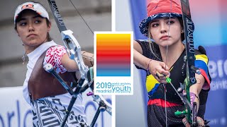 Ana Vazquez v Valentina Acosta – recurve junior women gold  World Youth Championships 2019 [upl. by Areht543]