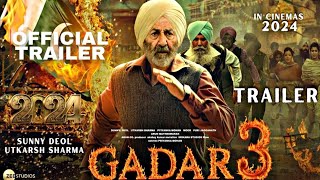 Gadar 3 Official Trailer Out Now Sunny Deol Amisha Patel Utkrash Sharma Upcoming Movie Review [upl. by Kirchner513]