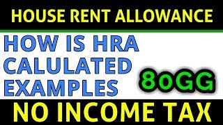 How is HRA Calculated  House Rent Allowance Examples FY 201819  FinCalC TV [upl. by Stronski]