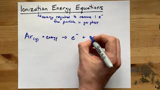 Ionization Energy Equations [upl. by Nibas540]