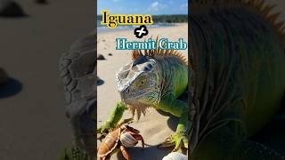 Iguana and Hermit Crab Hybrid A Unique Animal Mashup short shortvideo trending viralvideo [upl. by Nue]