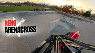 Reno Arenacross  Skatepark Jumps on the Stark Varg [upl. by Zolly]